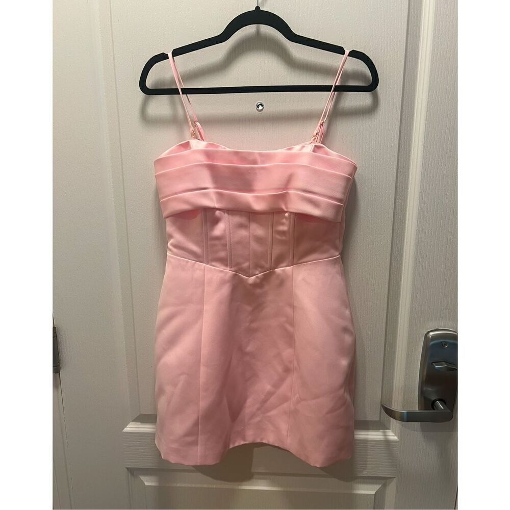 Elliatt Coralie Duchess Sateen Minidress cocktail Pink Wedding Guest size S